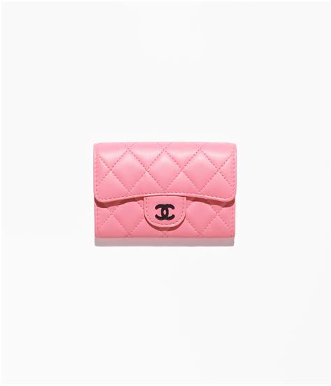 chanel classic card holder pink|chanel flap card holder price.